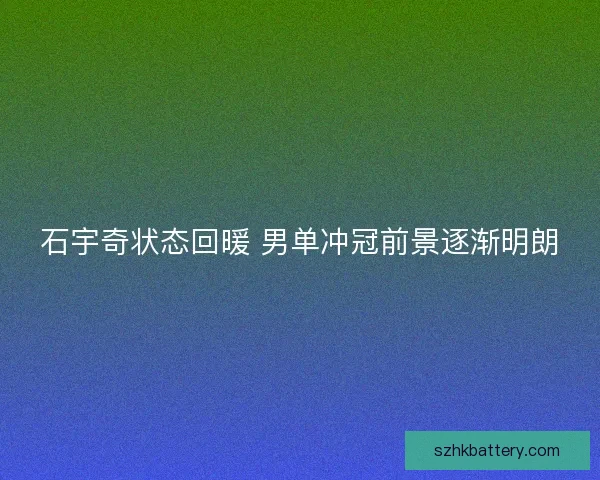 石宇奇状态回暖 男单冲冠前景逐渐明朗 石宇奇状态回暖 男单冲冠前景逐渐明朗